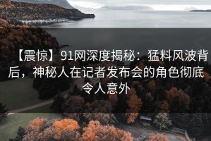 【震惊】91网深度揭秘：猛料风波背后，神秘人在记者发布会的角色彻底令人意外