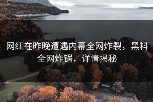 网红在昨晚遭遇内幕全网炸裂，黑料全网炸锅，详情揭秘