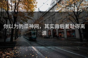 你以为的瓜神网，其实背后羞耻得离谱
