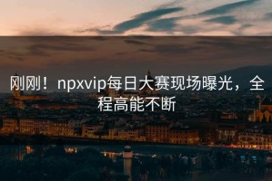 刚刚！npxvip每日大赛现场曝光，全程高能不断