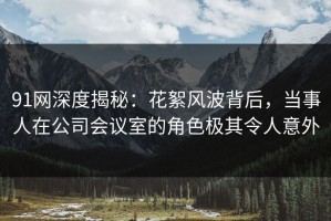 91网深度揭秘：花絮风波背后，当事人在公司会议室的角色极其令人意外