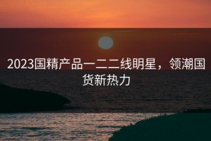 2023国精产品一二二线眀星，领潮国货新热力