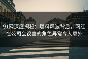 91网深度揭秘：爆料风波背后，网红在公司会议室的角色异常令人意外