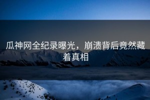瓜神网全纪录曝光，崩溃背后竟然藏着真相