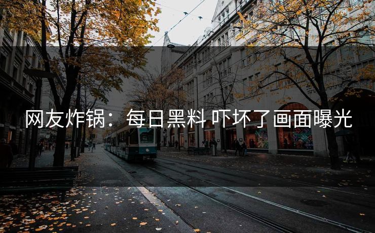 网友炸锅：每日黑料 吓坏了画面曝光